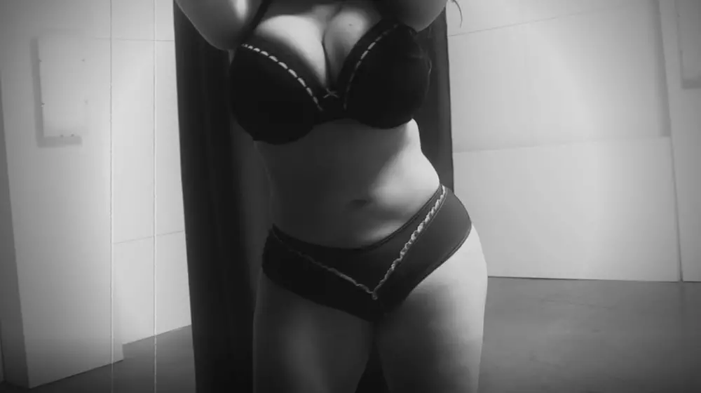 curvy woman in sexy lingerie